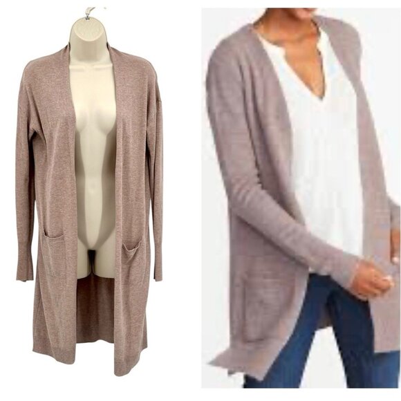 Old Navy Womens Longline Open Front Cardigan Sweater Size XS Mauve Lightweight - Picture 1 of 7